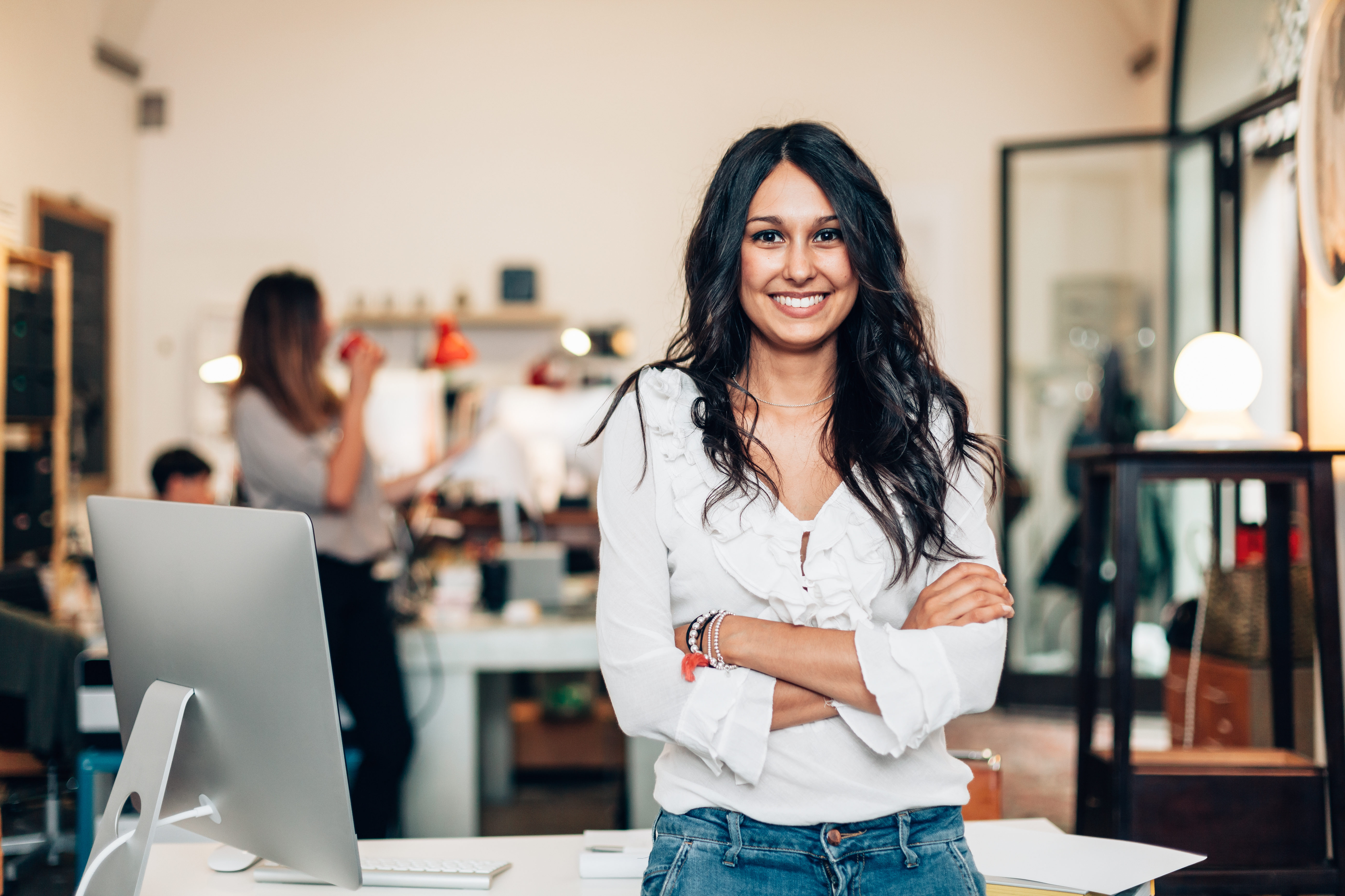 business owners smiling woman WordPress